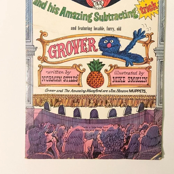 Vintage 1972 Sesame Street The Mumford and Grover Book Subtracting Trick - Picture 4 of 12
